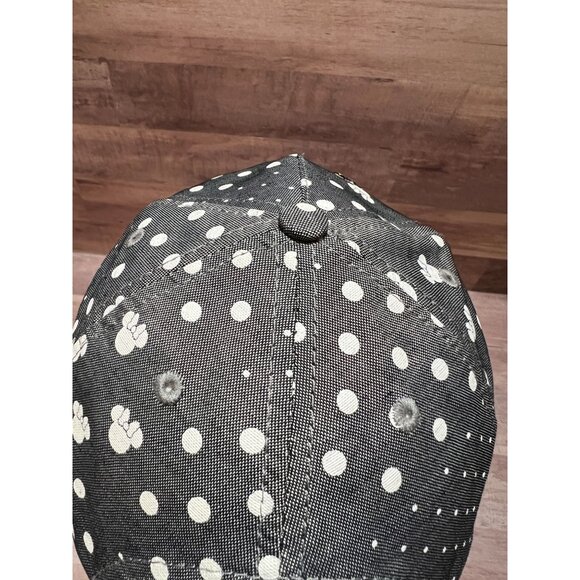 Disney Parks Mickey & Minnie Kissing Polka Dot Adult Adjustable Baseball Cap - Picture 6 of 9
